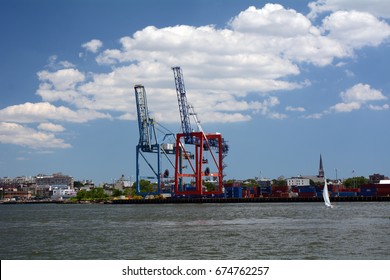 Shipping Cranes In Red Hook Brooklyn