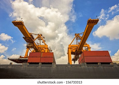 Shipping port in Thailand. - Shutterstock ID 156733313