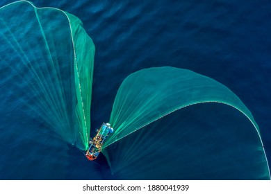 Ships and fishermen are fishing anchovies in Yen Island, Phu Yen, Vietnam - Powered by Shutterstock