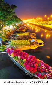 Ships at Saigon Flower Market at Tet, Vietnam