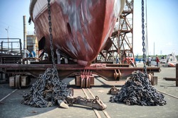Ships And Tugboat Equipment For Maintenance At Shipyards 