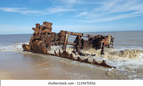 Shipwreck In Beira Mozambique