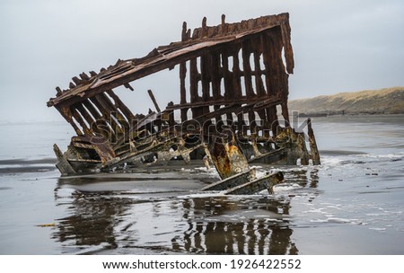 Shipwreck at Fort Stevens State Park in Astoria, Oregon