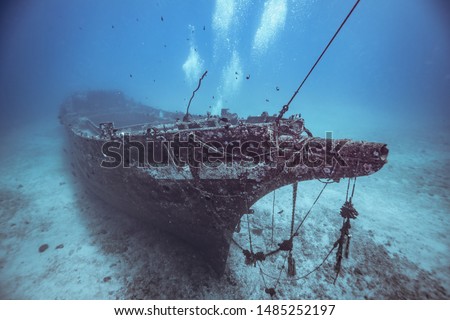 Shipwreck in Hawaii in one hundred feet of water