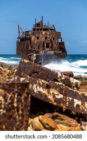 Shipwreck Maria Bianca Guidesman On Klein Curaçao, A Small Tropical Island