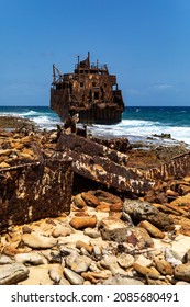 Shipwreck Maria Bianca Guidesman On Klein Curaçao, A Small Tropical Island