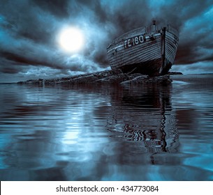 Shipwreck At Twilight