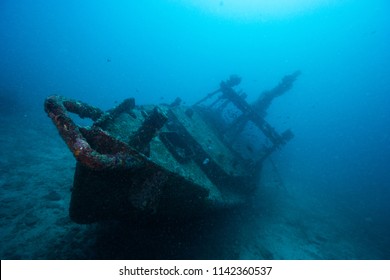 Shipwreck Underwater In Indonesia