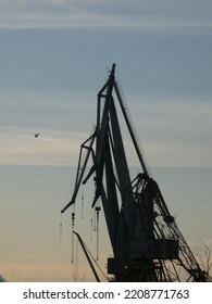 Shipyard Crane And The Sky