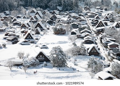 Shirakawa Go Village In Winter, Shirakawa Go, Japan