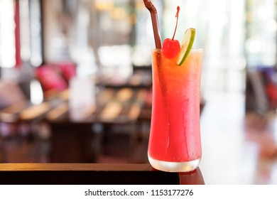 Shirley Temple Mocktail At Restaurant,summer Drinks, Chill Drink In The Party, Cocktail And Mocktail