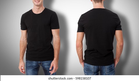 Download Grey Shirt Mockup Front Back High Res Stock Images Shutterstock
