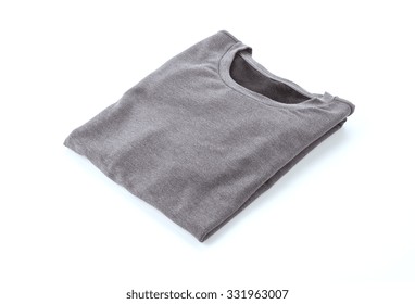 Shirt. Folded T-shirt On White Background