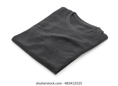 Shirt. Folded T-shirt On White Background