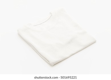 Shirt. Folded T-shirt On White Background