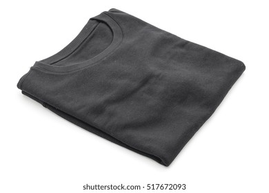 Shirt. Folded T-shirt On White Background