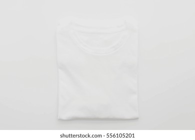 Shirt. Folded T-shirt On White Background