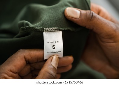 Shirt Size Clothes Label Symbol On Clothing