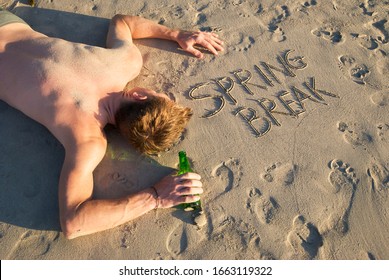 Girls Drunk On Beach