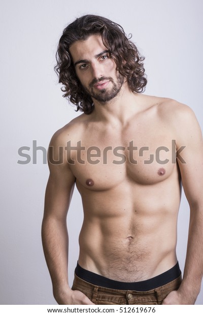 Shirtless Man Long Hair Stock Photo (Edit Now) 512619676