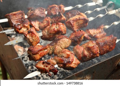 Shish Kebab On Skewers 