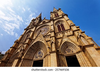 Shishi Sacred Heart Cathedral In Guangzhou China At Day