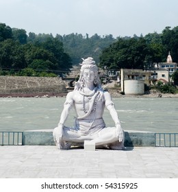 Shiva, Hindu Idol On The Ganges, Rishikesh