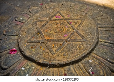 Shiva Shakti Hexagram Carving