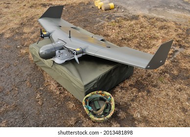 Shizuoka, Japan - April 08, 2012:Japan Ground Self-Defense Force Hitachi JUXS-S1 Small UAV (Unmanned Aerial Vehicle System).