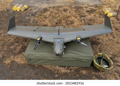 Shizuoka, Japan - April 08, 2012:Japan Ground Self-Defense Force Hitachi JUXS-S1 Small UAV (Unmanned Aerial Vehicle System).