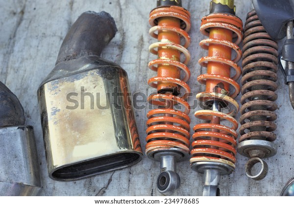 shock absorber car and car\
exhaust