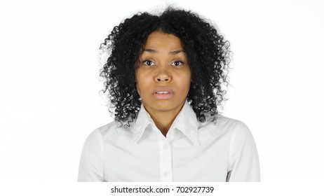 Shock, Upset Black Woman