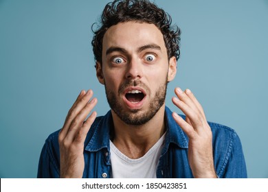 Shocked Caucasian Guy Expressing Surprise On Stock Photo Shutterstock