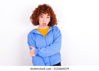 Shocked Embarrassed Young Redhead Girl Wearing Stock Photo (Edit Now ...