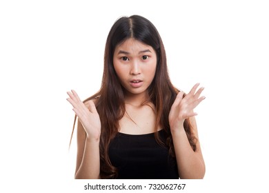 Shocked young Asian woman isolated on white background - Shutterstock ID 732062767