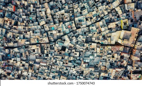 A Shocking Aerial Photo Of Housing In Agra . Concrete Jungle Of Houses.