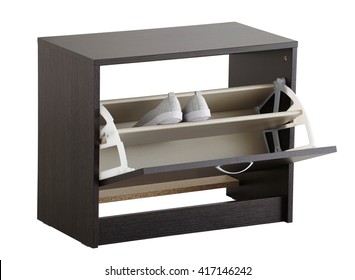 Shoe cabinet isolated on white. Include clipping path