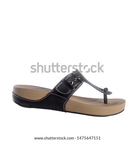 shoe or female fashion sandal on Background