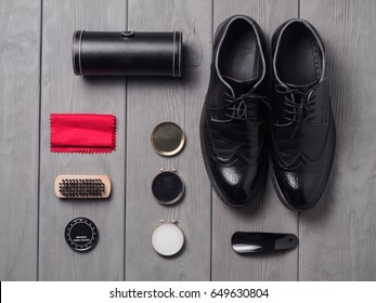 grey leather shoe polish