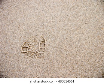 Shoe Prints In The Sand