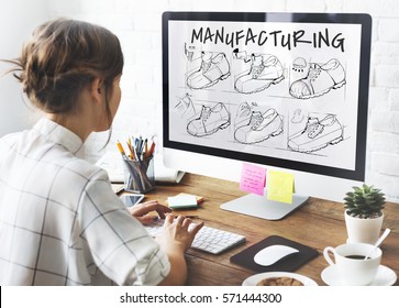 Shoe Production Procedure Sketch Drawing