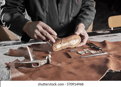 Shoe Production Process In Factory