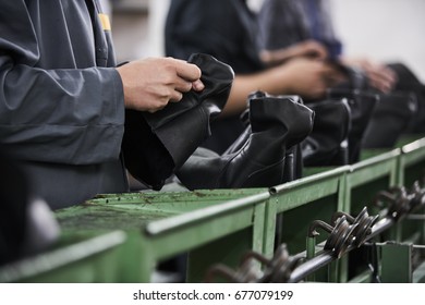 Shoe Production Process In Factory