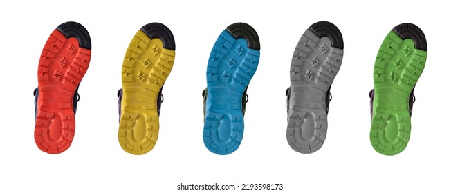 Shoe Sole On A White Background. The Concept Of Quality Shoe Soles. Boot Protector On Light Texture	