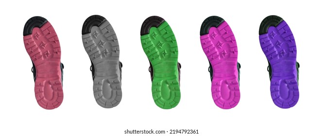 Shoe Sole On A White Background. The Concept Of Quality Shoe Soles. Boot Protector On Light Texture