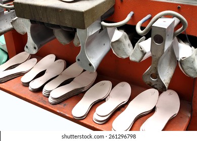 Shoe Soles In A Shoe Factory.