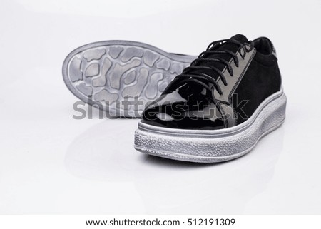 shoes close up  studio white