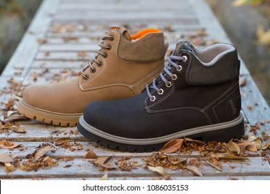Shoes on a bench - Shutterstock ID 1086035153