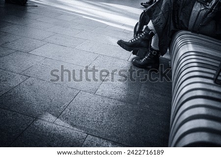 Similar – blau Obdachlose Tüte