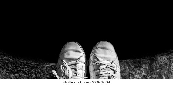 Shoes On The Cliffs, Deep Down And Fall Into Darkness.